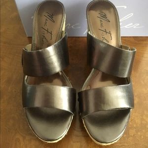 Women’s March Fisher Wedge Sandals Sz 7 New